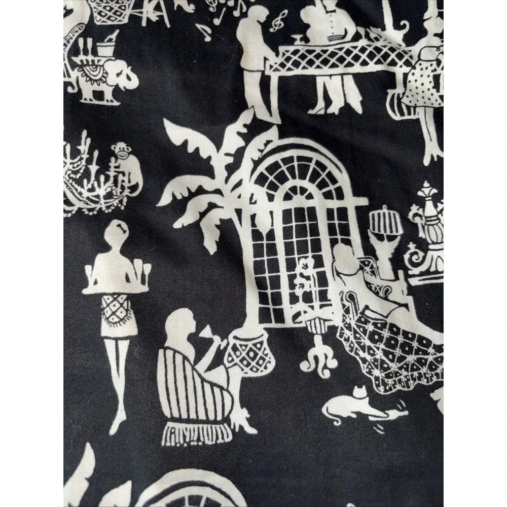Lilly Pulitzer Bowen Dress Late Night Toile Womens 2 Black Strapless Palm Royale - Picture 2 of 7